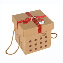 Brown Custom Geschenkpapier Verpackung Box mit Griff Seil